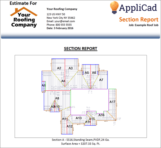 Detailed Roof Report Layout